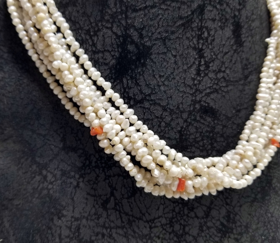 OSMANLI DÖNEMİ MERCANLI KUM İNCİ GERDANLIK