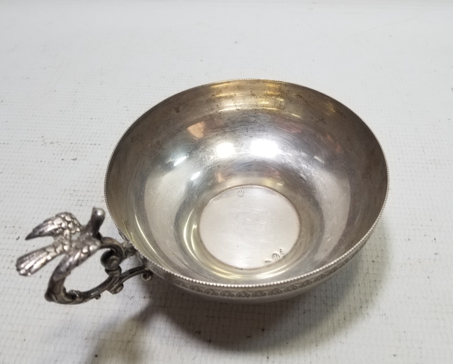 KABARTMA İŞÇİLİKLİ ANTİKA GÜMÜŞ KUŞLU ÇAMÇAK