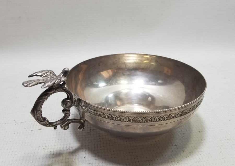 KABARTMA İŞÇİLİKLİ ANTİKA GÜMÜŞ KUŞLU ÇAMÇAK