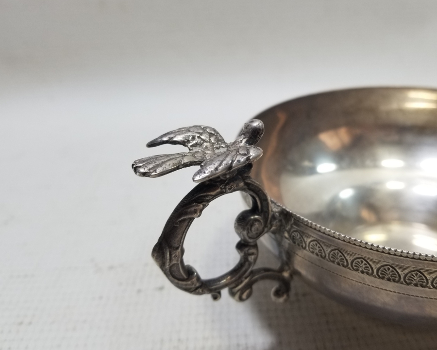 KABARTMA İŞÇİLİKLİ ANTİKA GÜMÜŞ KUŞLU ÇAMÇAK