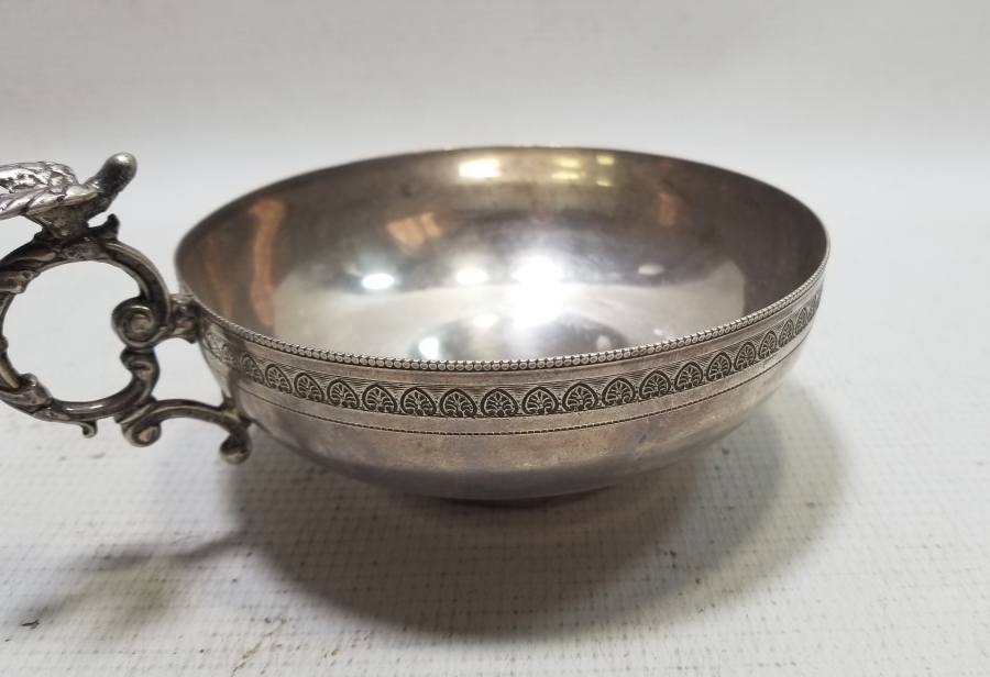 KABARTMA İŞÇİLİKLİ ANTİKA GÜMÜŞ KUŞLU ÇAMÇAK