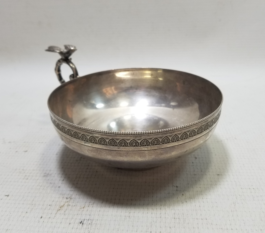 KABARTMA İŞÇİLİKLİ ANTİKA GÜMÜŞ KUŞLU ÇAMÇAK