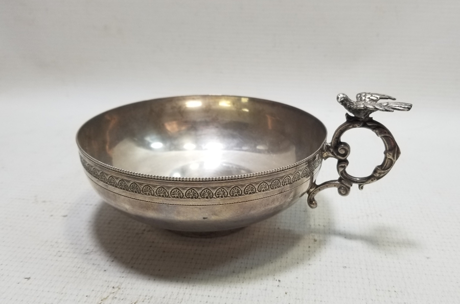 KABARTMA İŞÇİLİKLİ ANTİKA GÜMÜŞ KUŞLU ÇAMÇAK