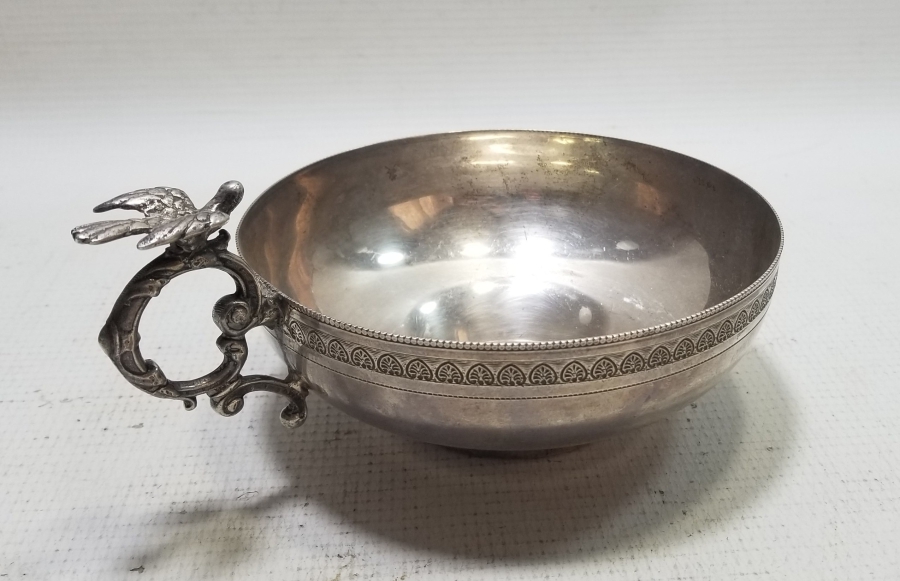 KABARTMA İŞÇİLİKLİ ANTİKA GÜMÜŞ KUŞLU ÇAMÇAK