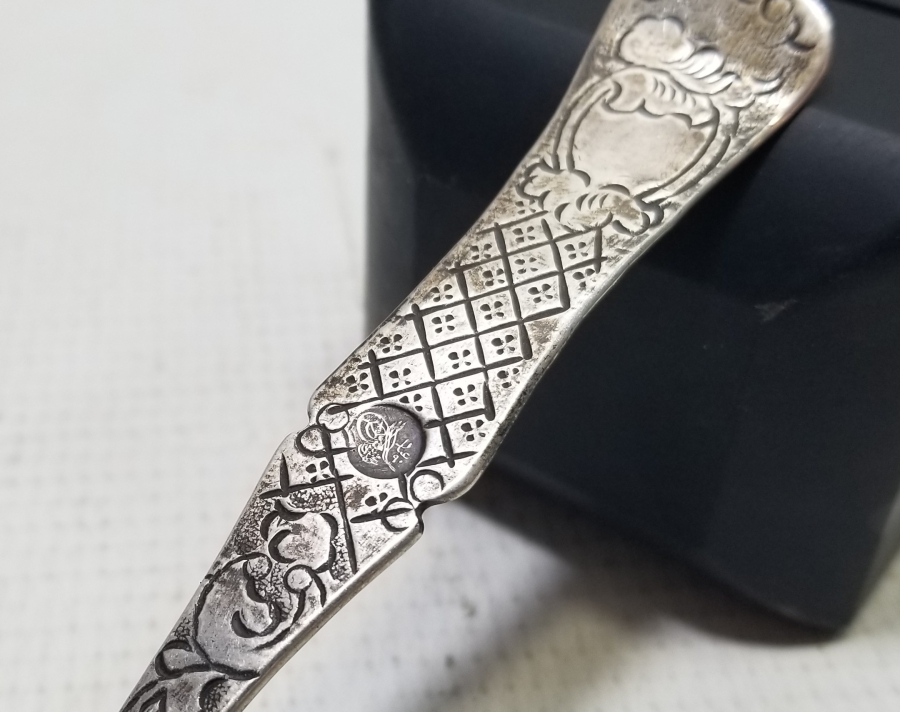 KALEM İŞÇİLİKLİ OSMANLI DÖNEMİ GÜMÜŞ KAŞIK