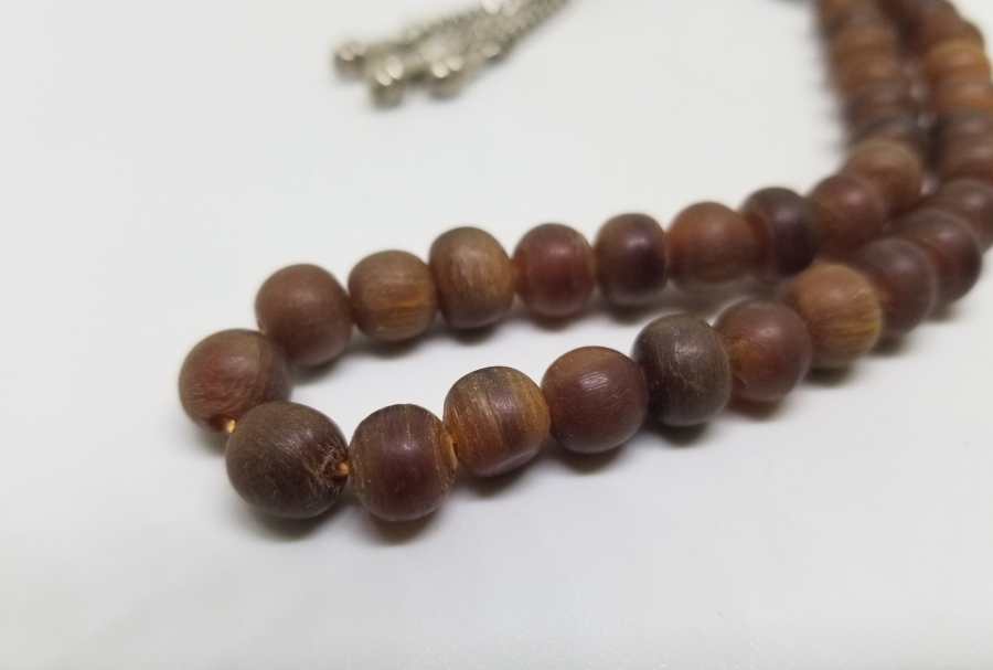 GÜMÜŞ İMAME VE PÜSKÜLLÜ OSMANLI DÖNEMİ EL YAPIMI BOYNUZ TESPİH