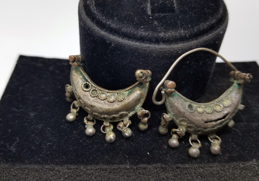 OSMANLI DÖNEMİ NADİR ERMENİ GÜMÜŞ KÜPE