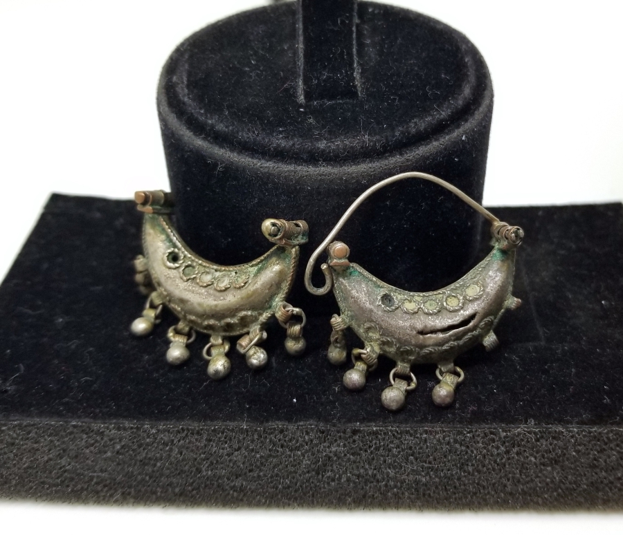 OSMANLI DÖNEMİ NADİR ERMENİ GÜMÜŞ KÜPE