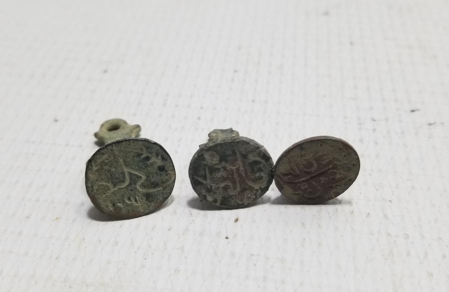 OSMANLI DÖNEMİ EL KAZIMA 3 ADET ŞAHIS MÜHRÜ