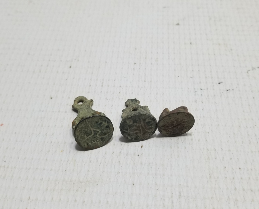 OSMANLI DÖNEMİ EL KAZIMA 3 ADET ŞAHIS MÜHRÜ
