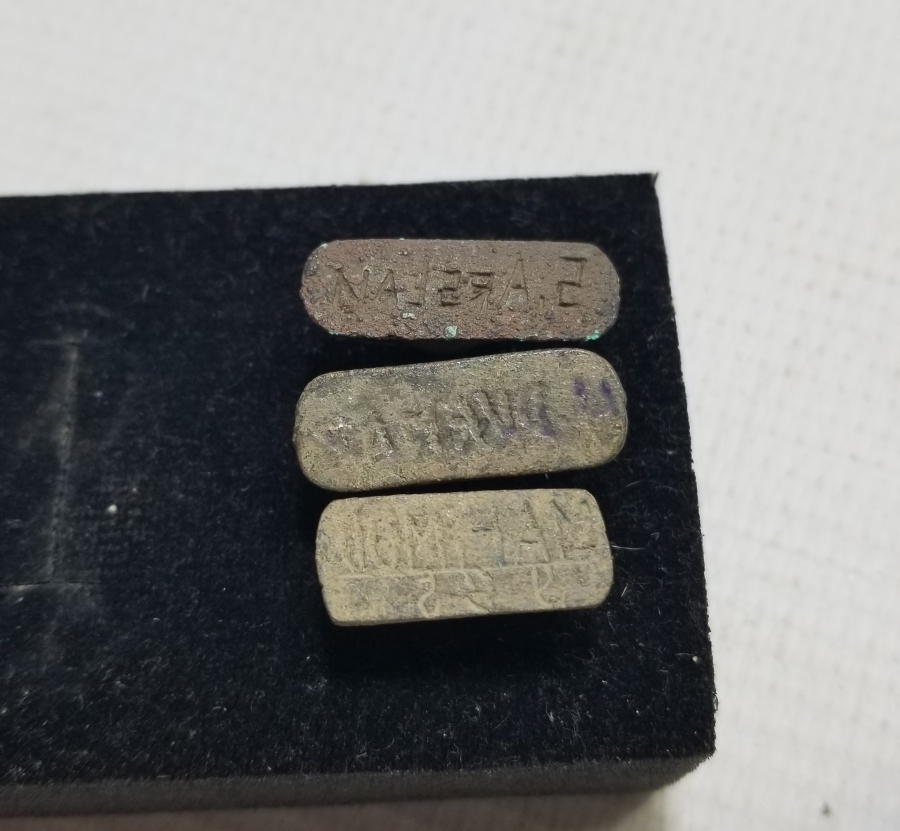 CUMHURİYET BAŞLARI EL KAZIMA 3 ADET ŞAHIS MÜHRÜ