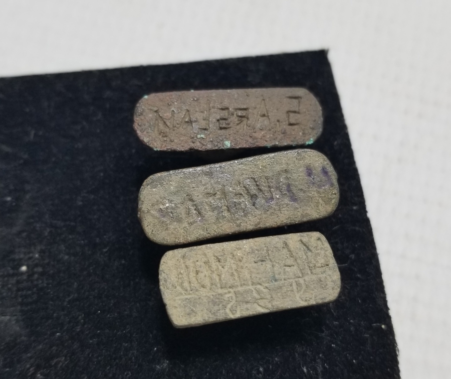 CUMHURİYET BAŞLARI EL KAZIMA 3 ADET ŞAHIS MÜHRÜ