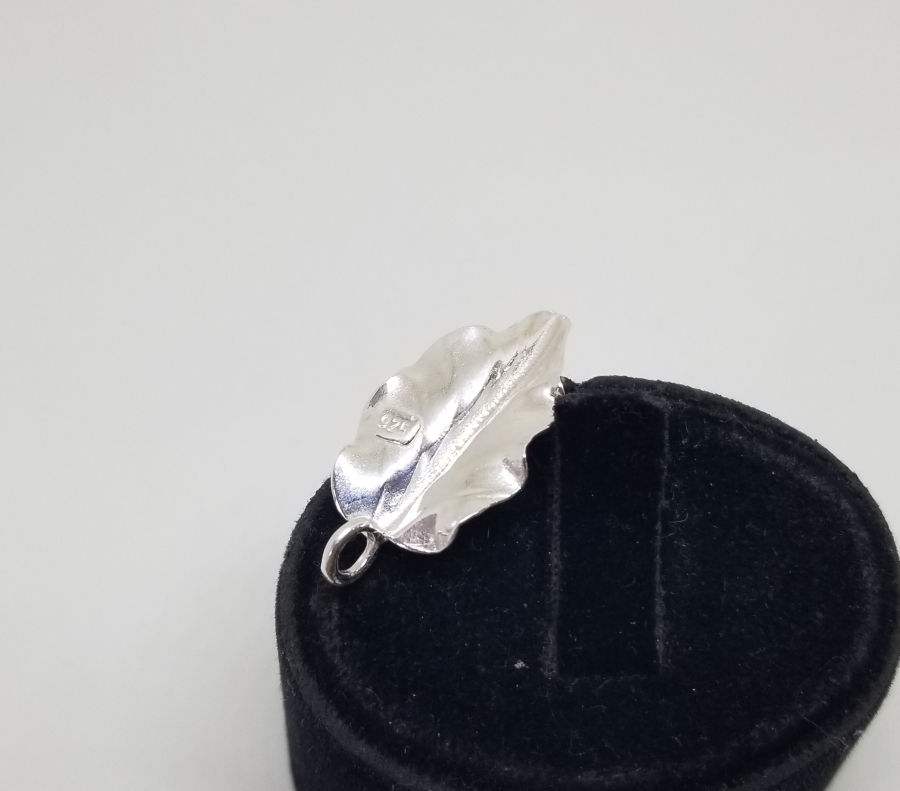 YAPRAK FORMLU GÜMÜŞ KOLYE UCU