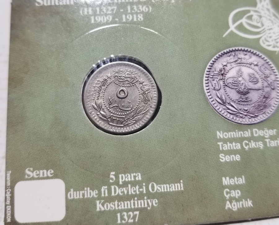 MEHMED REŞAD HAN DÖNEMİ KAPAMASINDA NİKEL 5 PARA