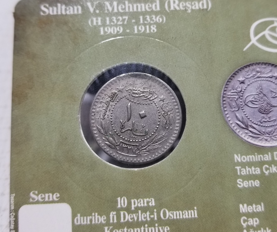 MEHMED REŞAD HAN DÖNEMİ KAPAMASINDA NİKEL 10 PARA