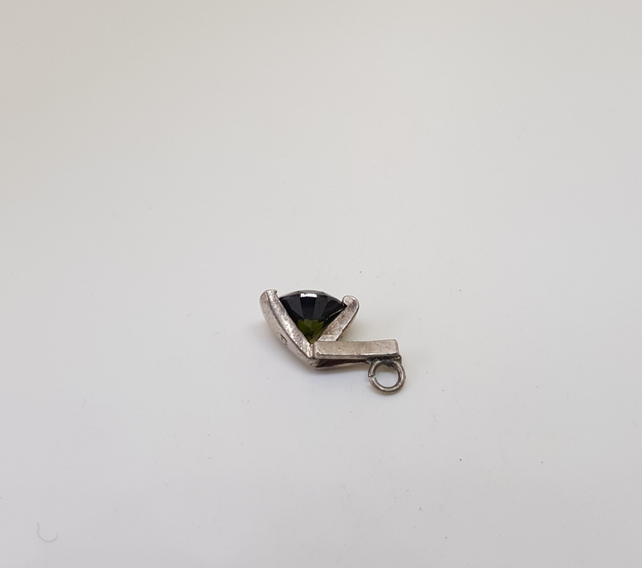 SİTRİN TAŞLI ÖZEL YAPIM GÜMÜŞ KOLYE