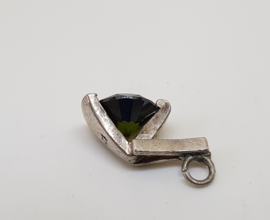 SİTRİN TAŞLI ÖZEL YAPIM GÜMÜŞ KOLYE