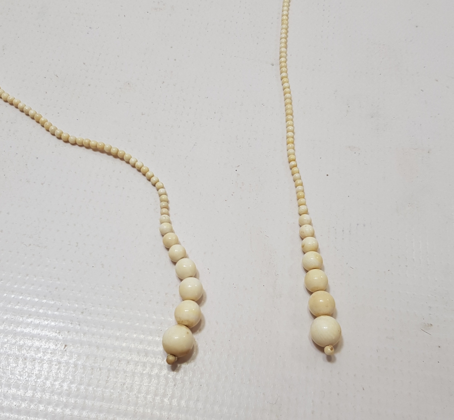 OSMANLI DÖNEMİ EL YAPIMI FİLDİŞİ SU DAMLASI MODELİ GERDANLIK