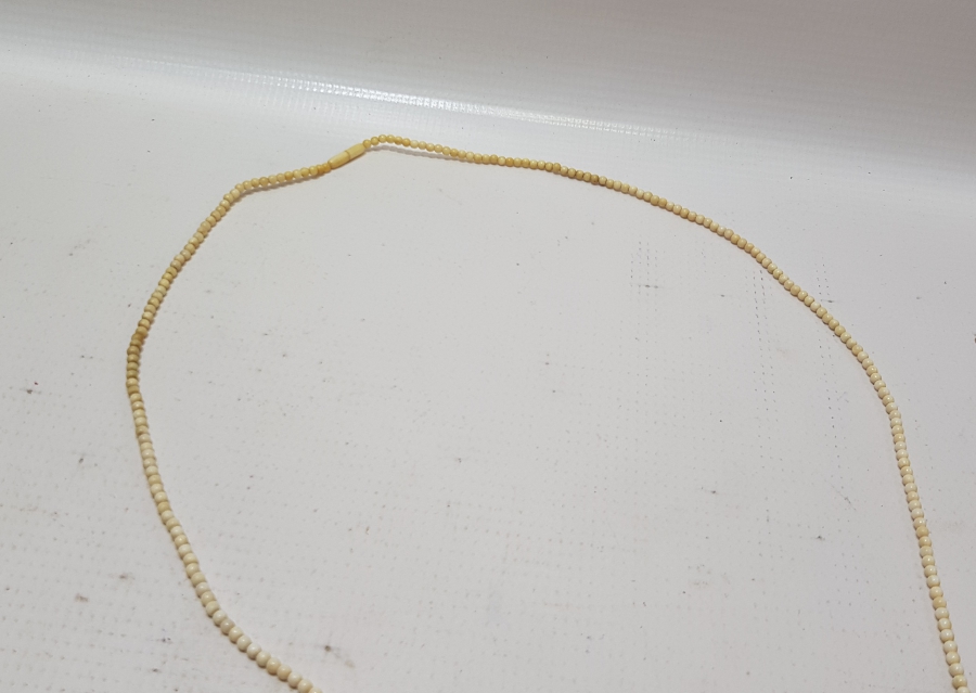 OSMANLI DÖNEMİ EL YAPIMI FİLDİŞİ SU DAMLASI MODELİ GERDANLIK