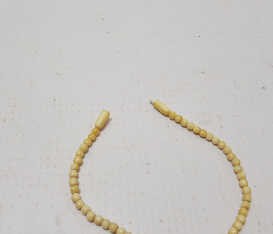 OSMANLI DÖNEMİ EL YAPIMI FİLDİŞİ SU DAMLASI MODELİ GERDANLIK