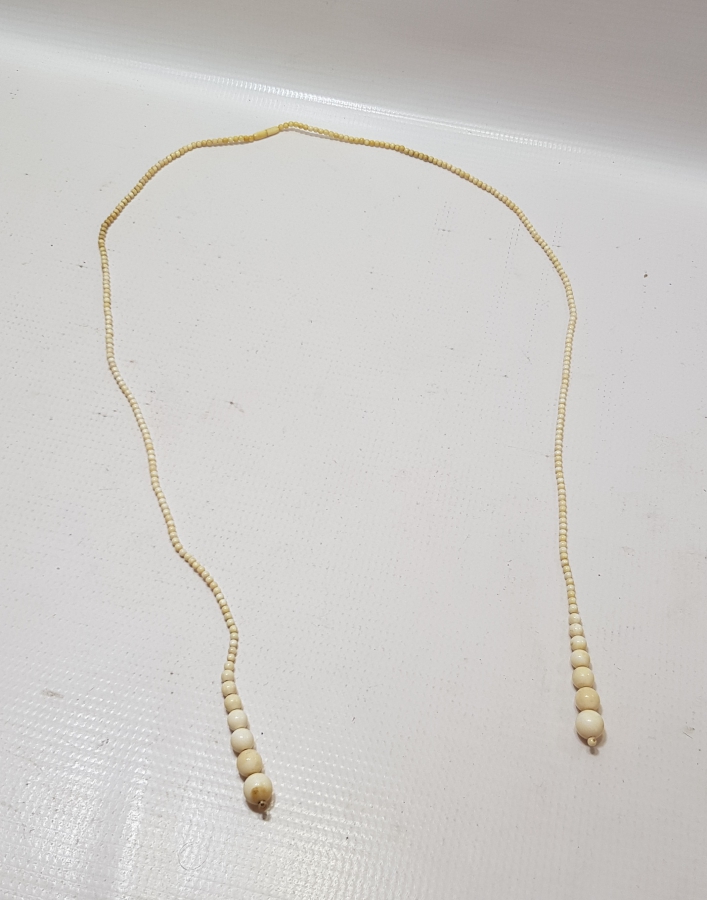 OSMANLI DÖNEMİ EL YAPIMI FİLDİŞİ SU DAMLASI MODELİ GERDANLIK