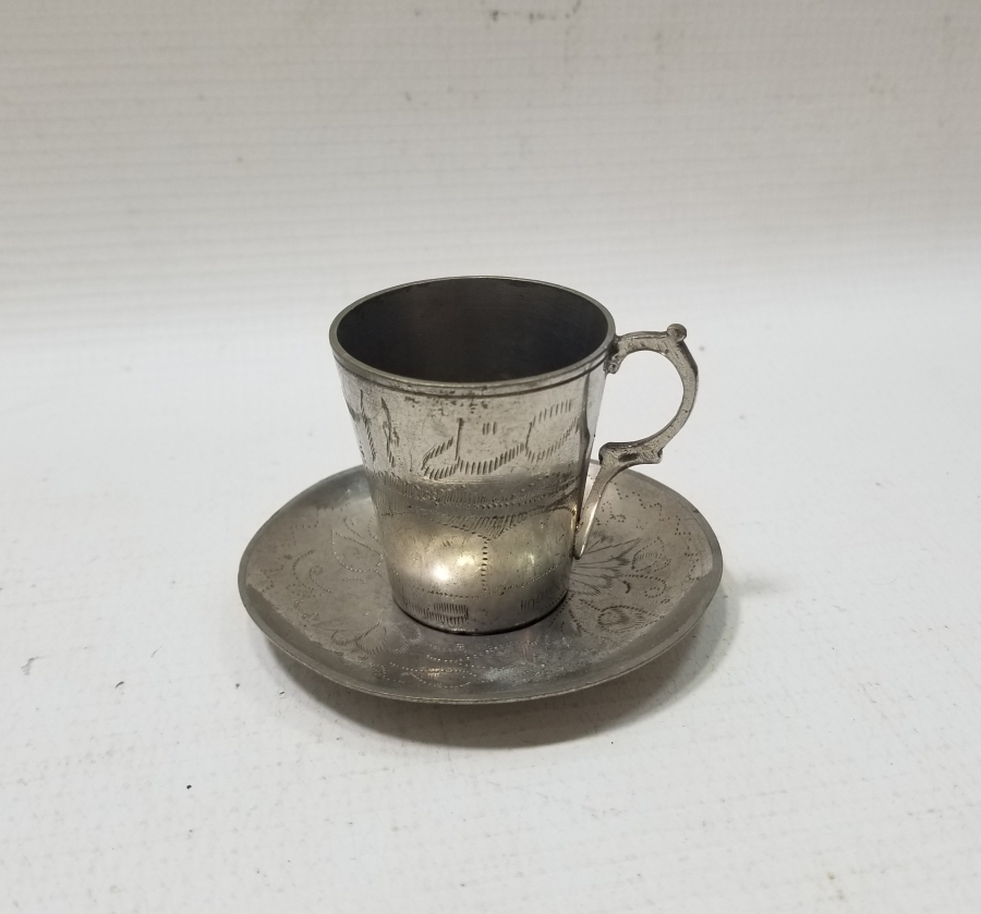 ÇİNTEMANİ İŞÇİLİKLİ HİCAZ HATIRASI ANTİKA KAHVE FİNCANI