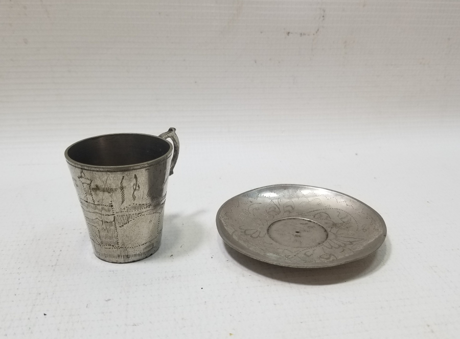 ÇİNTEMANİ İŞÇİLİKLİ HİCAZ HATIRASI ANTİKA KAHVE FİNCANI