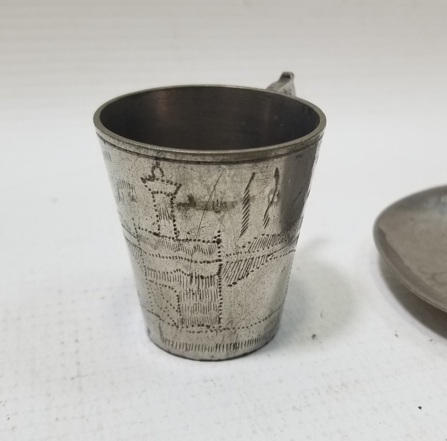 ÇİNTEMANİ İŞÇİLİKLİ HİCAZ HATIRASI ANTİKA KAHVE FİNCANI