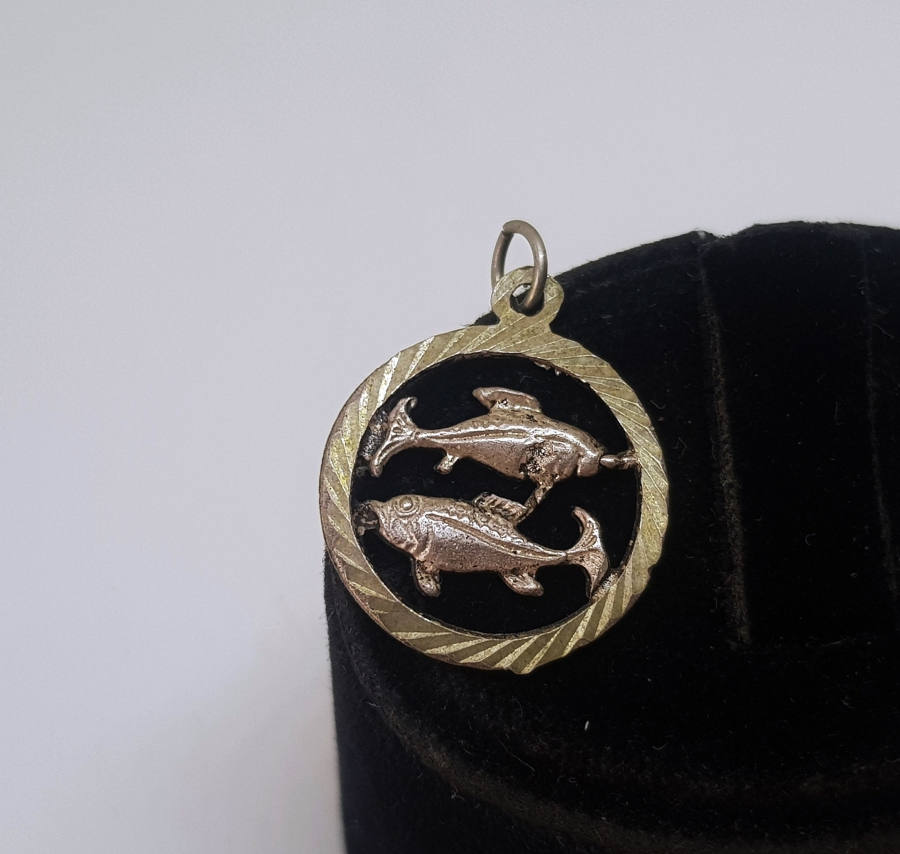 EL YAPIMI BALIK BURCU GÜMÜŞ KOLYE UCU