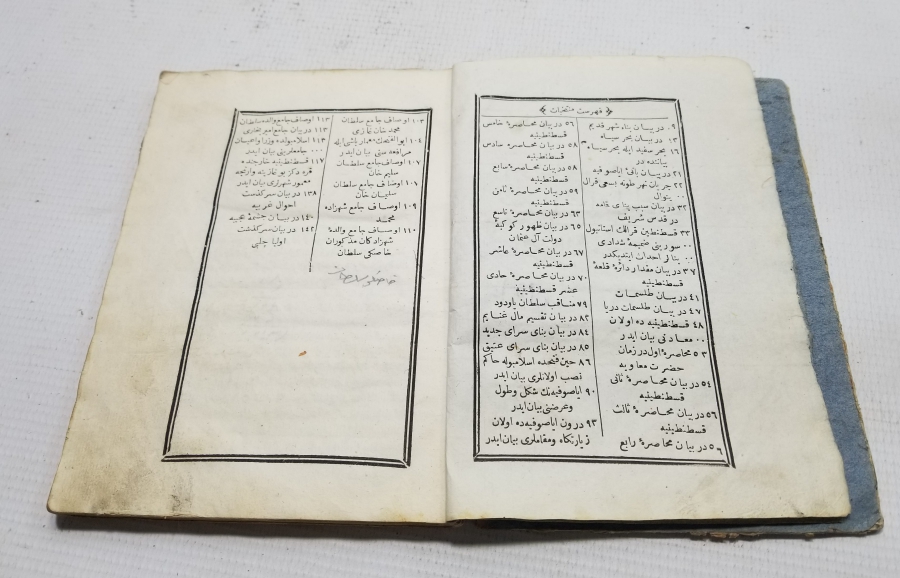 OSMANLI DÖNEMİ TAŞ BASKI MÜNTEHABAT-I EVLİYA ÇELEBİ