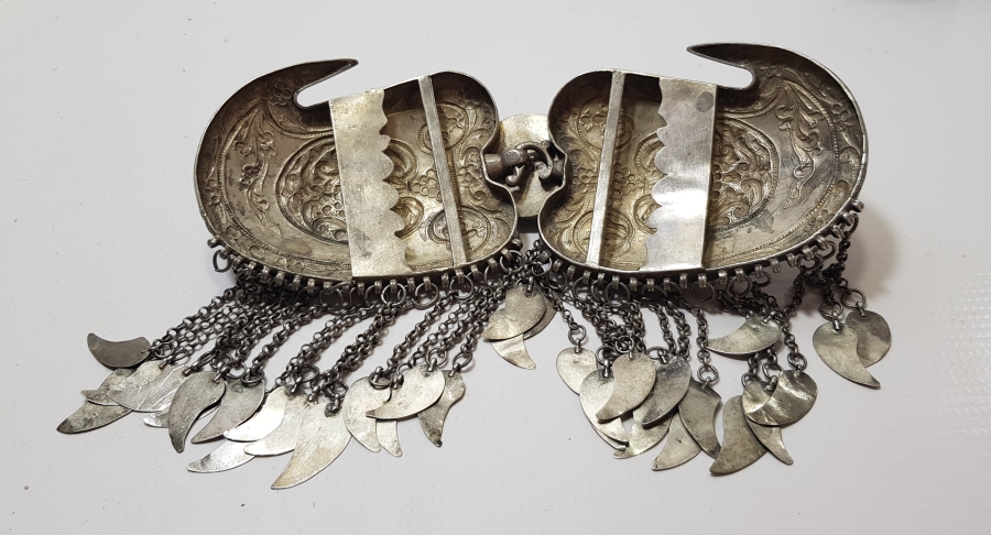 KABARTMA İŞÇİLİKLİ VE AŞIK ZİNCİRLİ OSMANLI DÖNEMİ GELİN KEMERİ