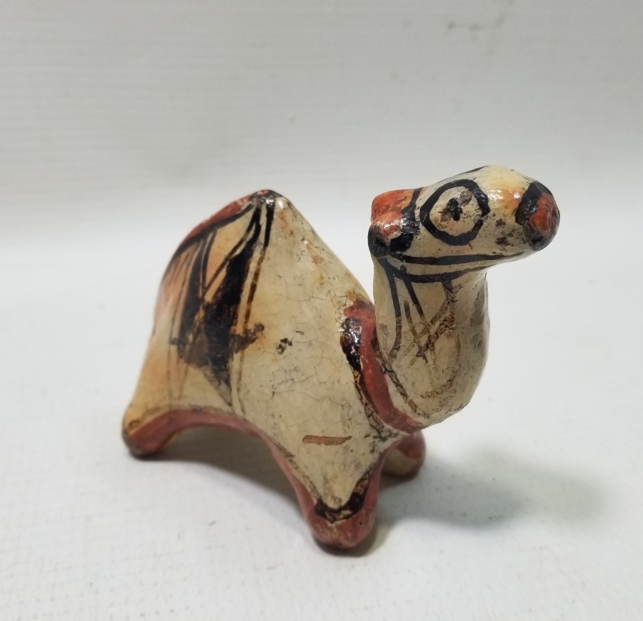 OSMANLI DÖNEMİ NADİR FORMDA ÜZERİ SIRLI KÜTAHYA DEVE FİGÜRÜ