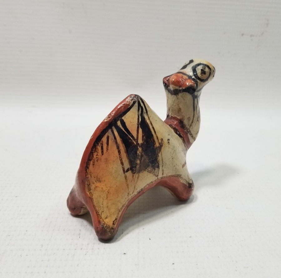 OSMANLI DÖNEMİ NADİR FORMDA ÜZERİ SIRLI KÜTAHYA DEVE FİGÜRÜ