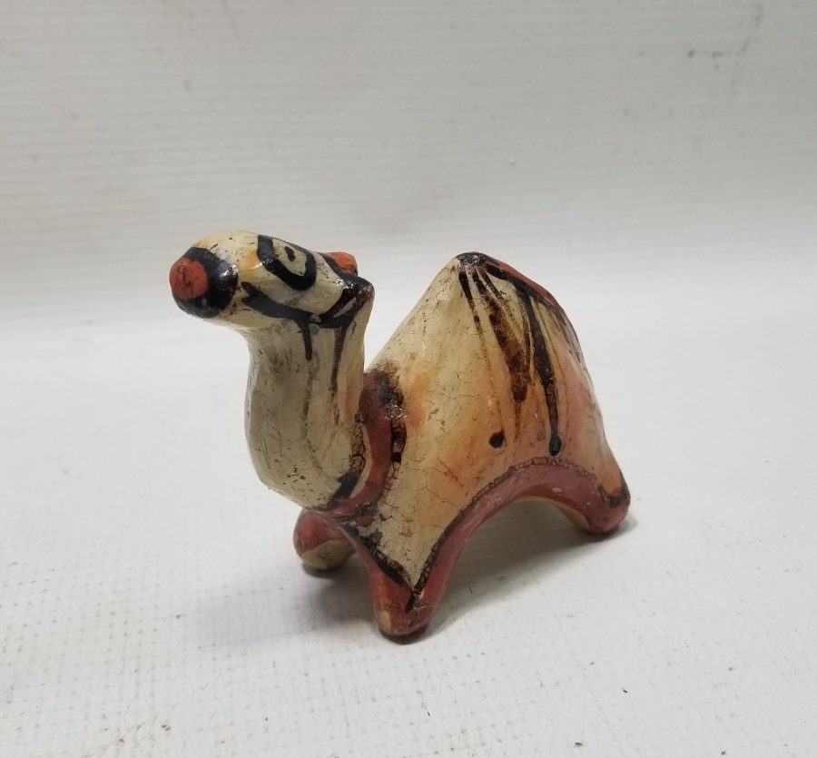 OSMANLI DÖNEMİ NADİR FORMDA ÜZERİ SIRLI KÜTAHYA DEVE FİGÜRÜ