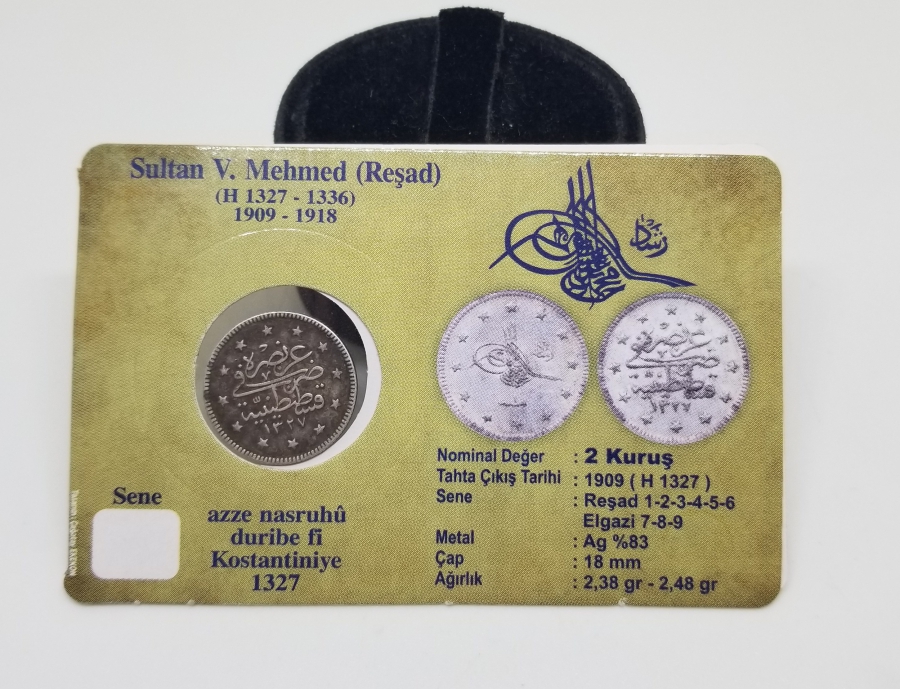 SULTAN MEHMET REŞAT HAN DÖNEMİ GÜMÜŞ 2 KURUŞ MECİDİYE