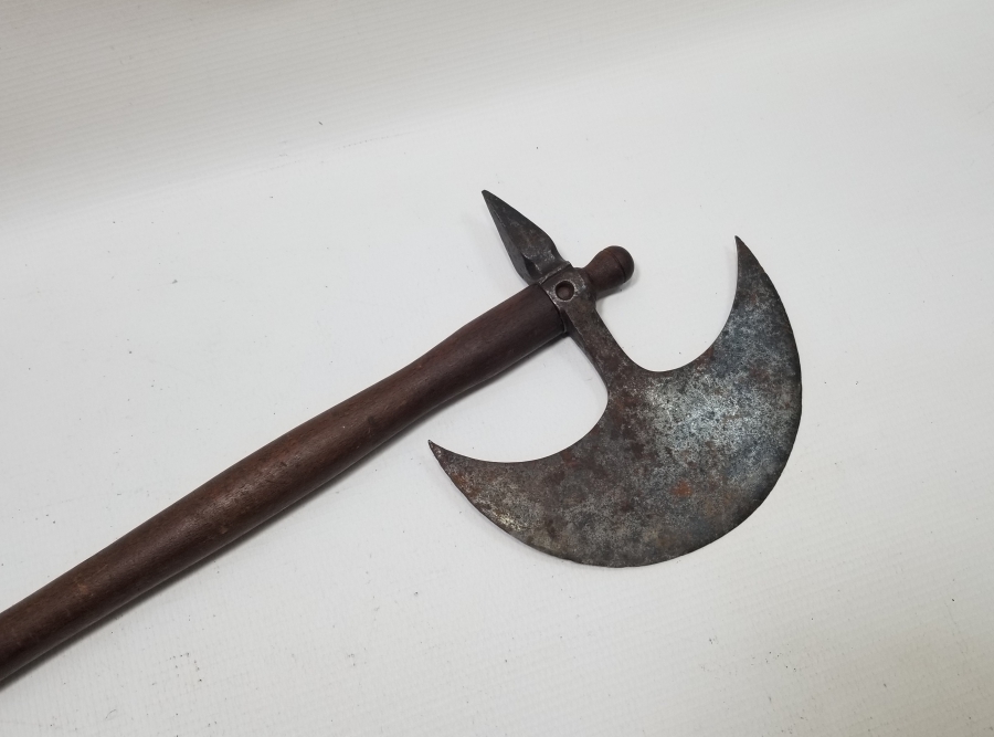 OSMANLI DÖNEMİ NADİR ZIRH DELİCİLİ YENİÇERİ SAVAŞ BALTASI - TEBERİ