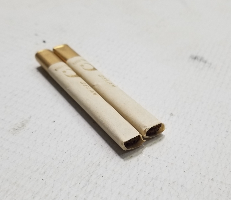 OSMANLI DÖNEMİ ALTIN VARAKLI KAĞITLI 2 ADET SİGARA