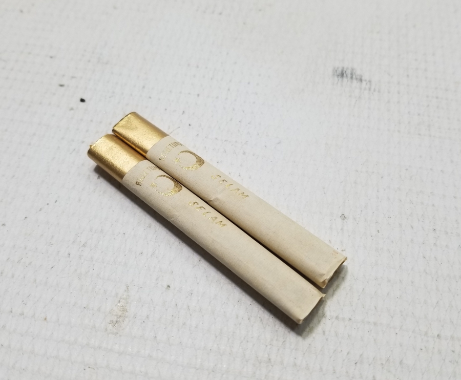 OSMANLI DÖNEMİ ALTIN VARAKLI KAĞITLI 2 ADET SİGARA