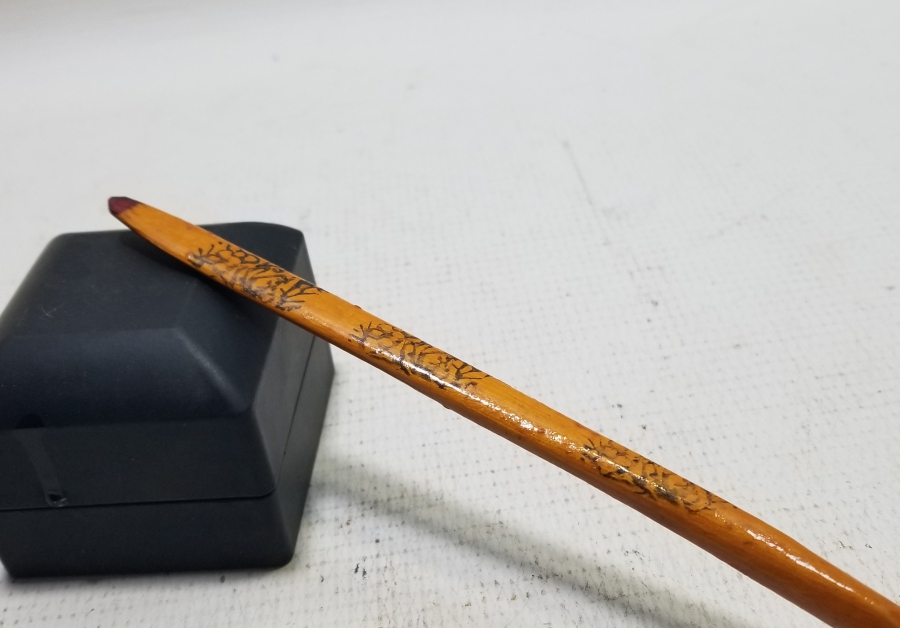 ÜZERİ TARİHLİ EL BOYAMA OSMANLI DÖNEMİ TAHTA KAŞIK