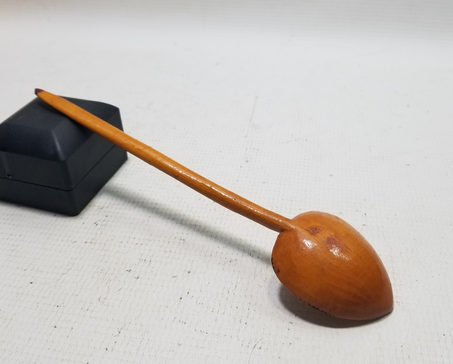 ÜZERİ TARİHLİ EL BOYAMA OSMANLI DÖNEMİ TAHTA KAŞIK