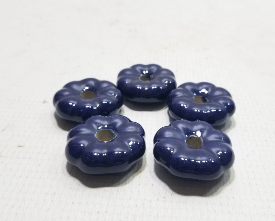 ÜZERİ EL BOYAMA OSMANLI DÖNEMİ PORSELEN ÇEKMECE KULPLARI LOTU