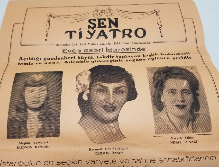 ÇOK NADİR ANTİKA ŞEN TİYATRO AFİŞİ