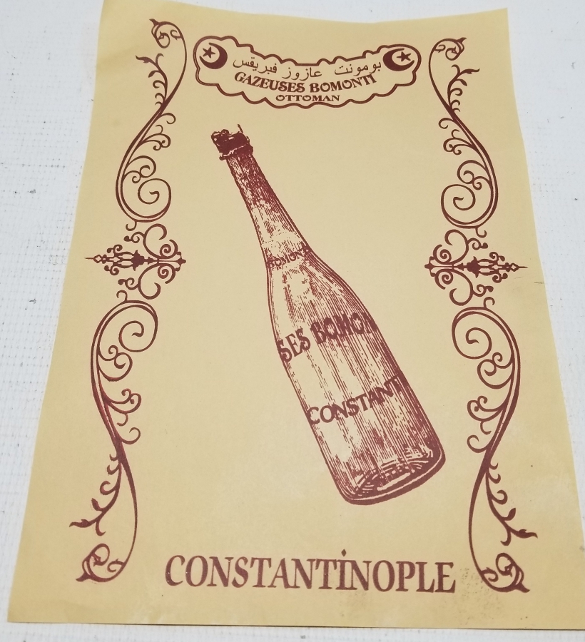 OSMANLI DÖNEMİ ÇOK NADİR BOMONTİ BİRA REKLAMI AFİŞİ