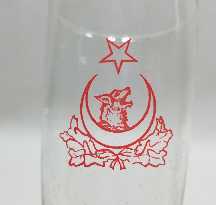 CUMHURİYET BAŞLARI ÇOK NADİR ÜZERİ BOZKURT VE AY YILDIZLI BARDAK