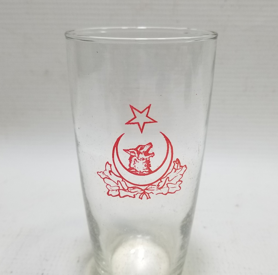 CUMHURİYET BAŞLARI ÇOK NADİR ÜZERİ BOZKURT VE AY YILDIZLI BARDAK