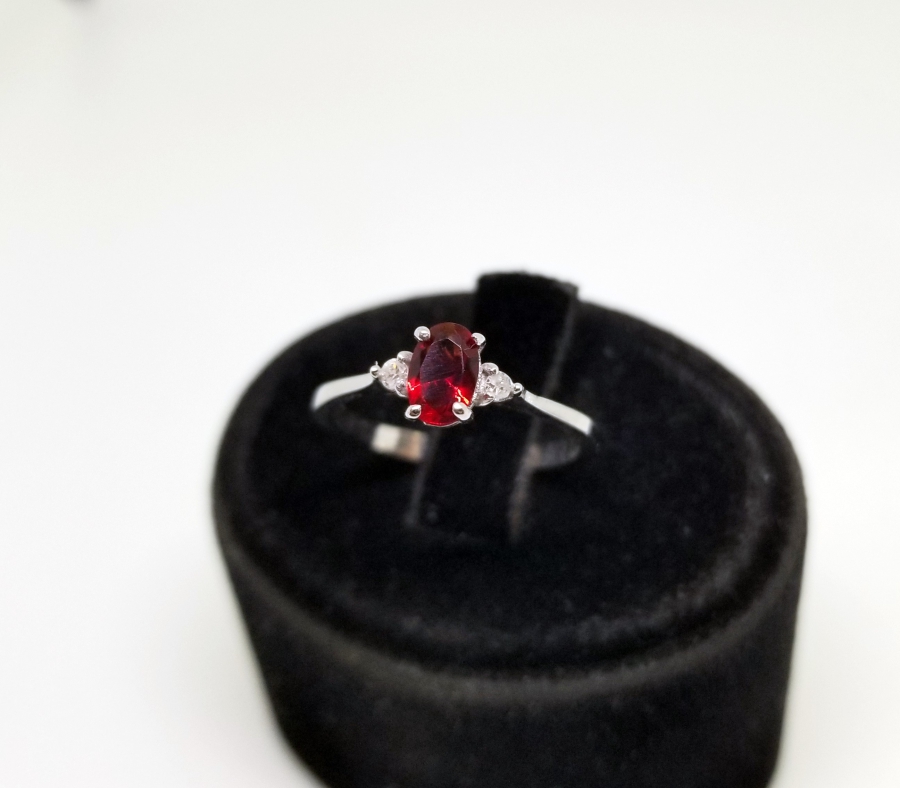 YAKUT VE PIRLANTA TAŞLI ÖZEL YAPIM YÜZÜK