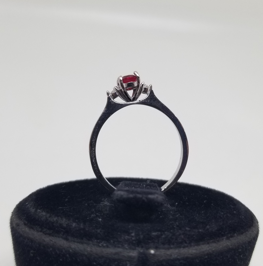 YAKUT VE PIRLANTA TAŞLI ÖZEL YAPIM YÜZÜK