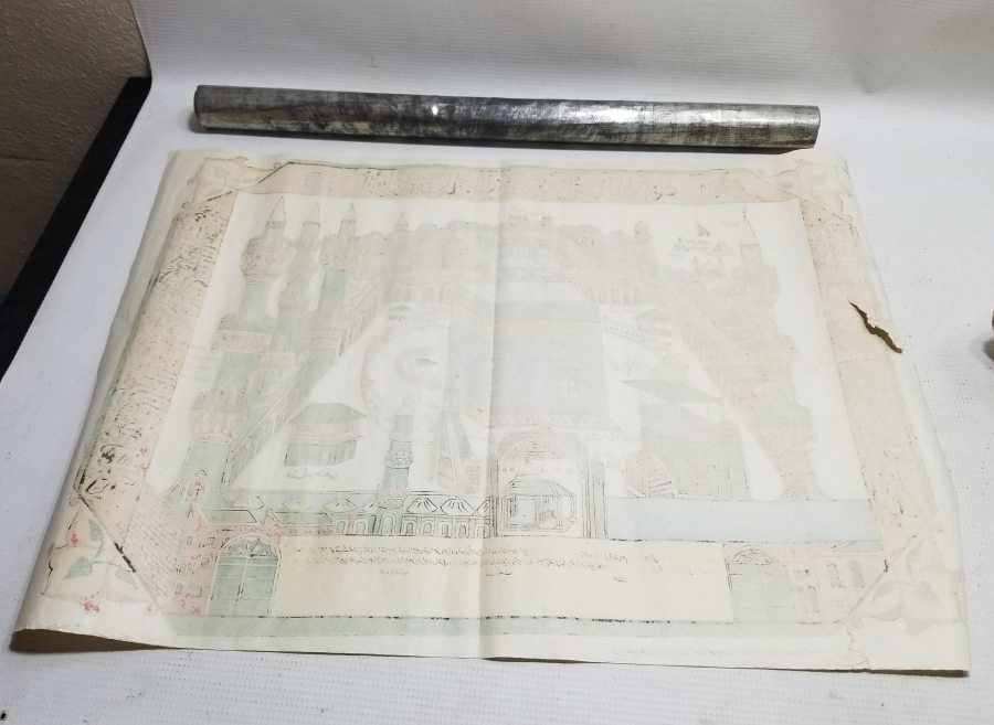 ORİJİNAL KUBURUYLA ÜZERLERİ İMZALI İKİ ADET OSMANLI DÖNEMİ HAC VEKALETİ