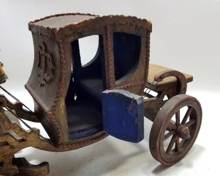 OSMANLI DÖNEMİ EL YAPIMI AHŞAP SALTANAT ARABASI MİNYATÜRÜ