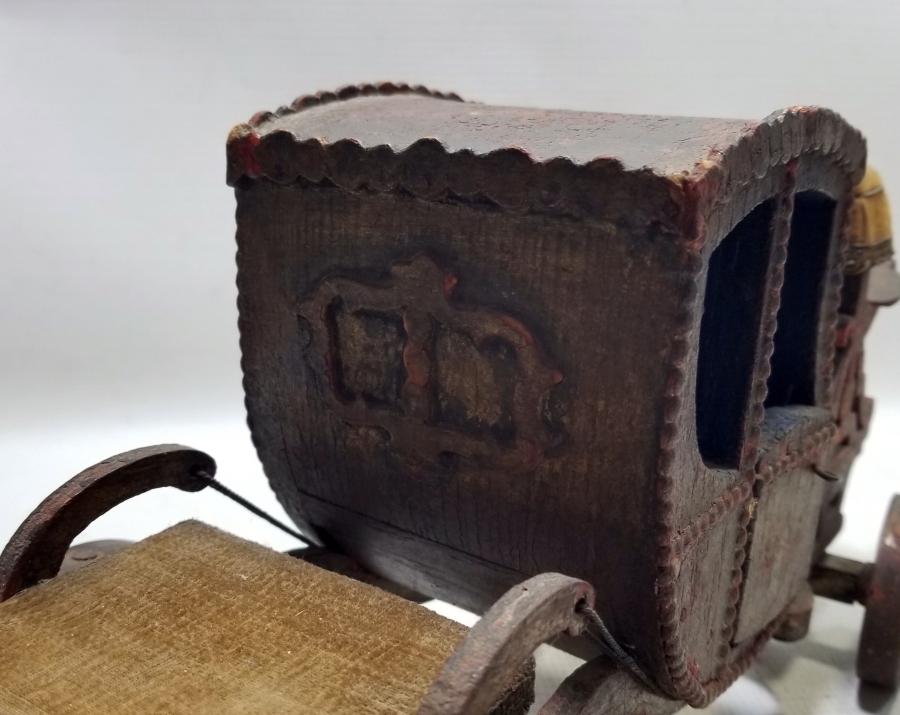 OSMANLI DÖNEMİ EL YAPIMI AHŞAP SALTANAT ARABASI MİNYATÜRÜ